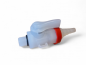 Preview: Praher PVDF natur Laborkugelhahn FPM - IGxAG (1/4 Zoll x 1/4 Zoll) - PN16